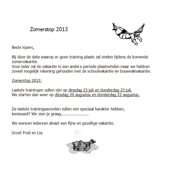 zomerstop 2013